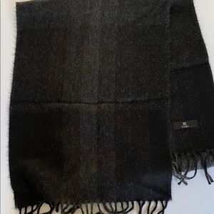 Tumi Charcoal Wool Scarf with Fringe